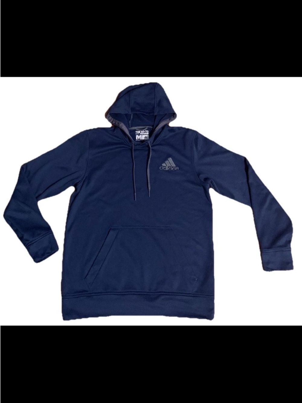 Adidas Men’s Go-To Game and Go Hoodie Navy Blue Medium Pullover Sweatshirt